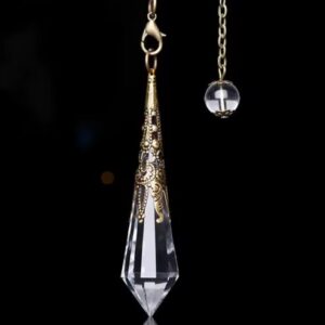 Pendule en cristal grande pointe bronze.